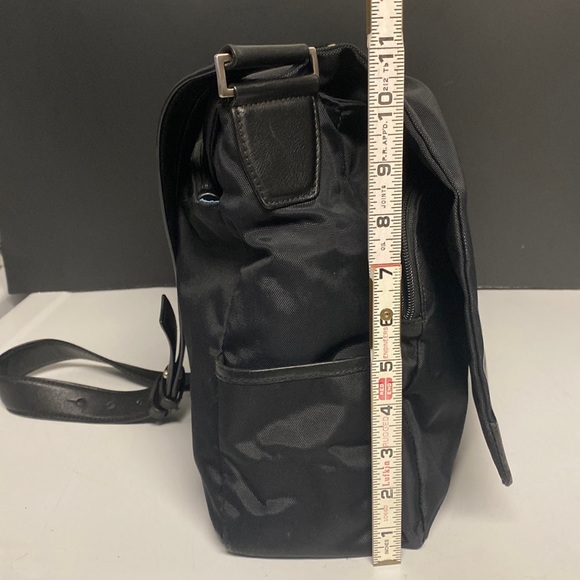 TUMI Black Nylon Computer Crossbody Bag - Picture 8 of 17